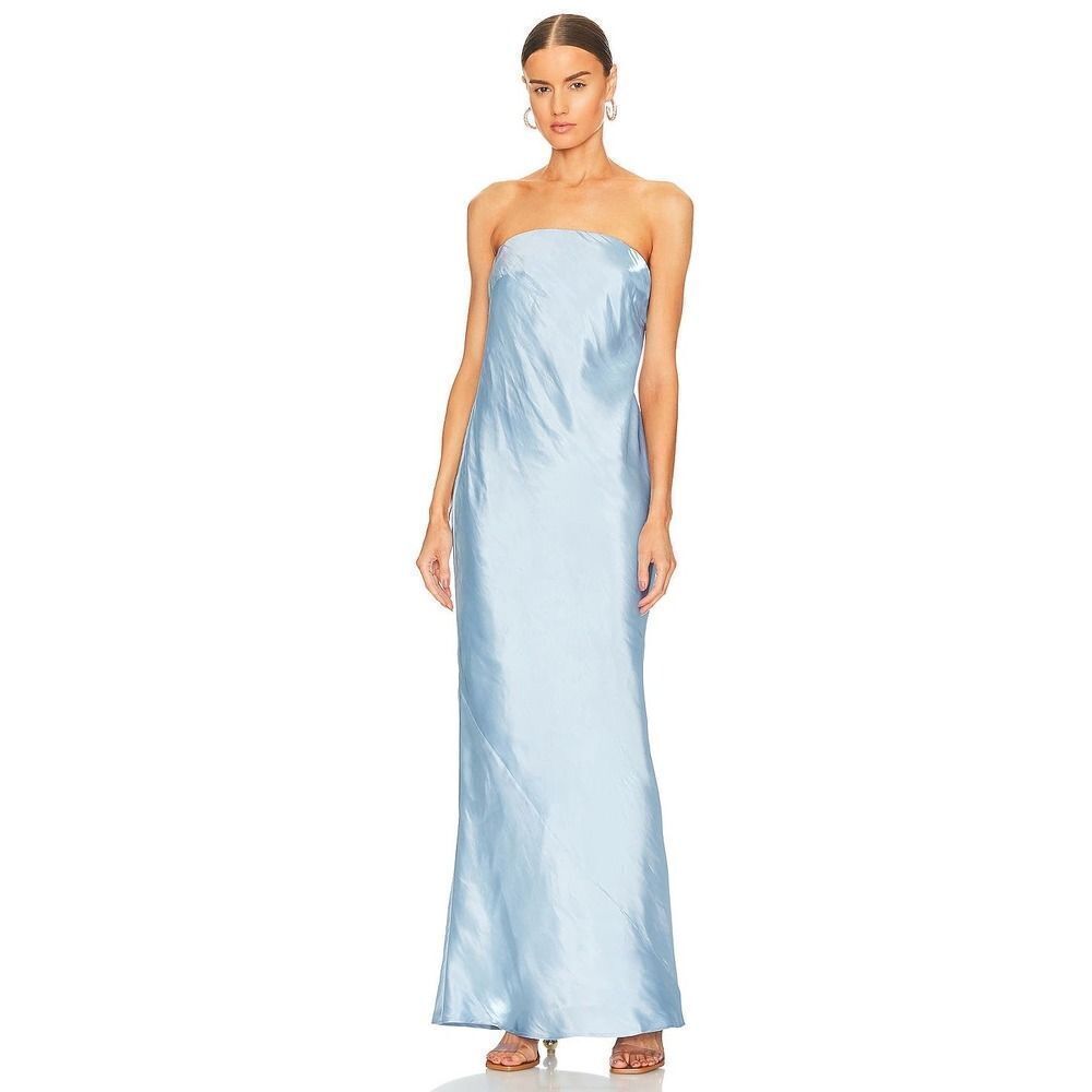Cult Gaia Perla Gown in Ice Blue US10